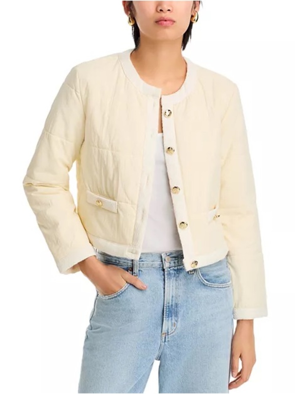 Steve Madden - Coppelia Tweed-Trim Puffer Jacket